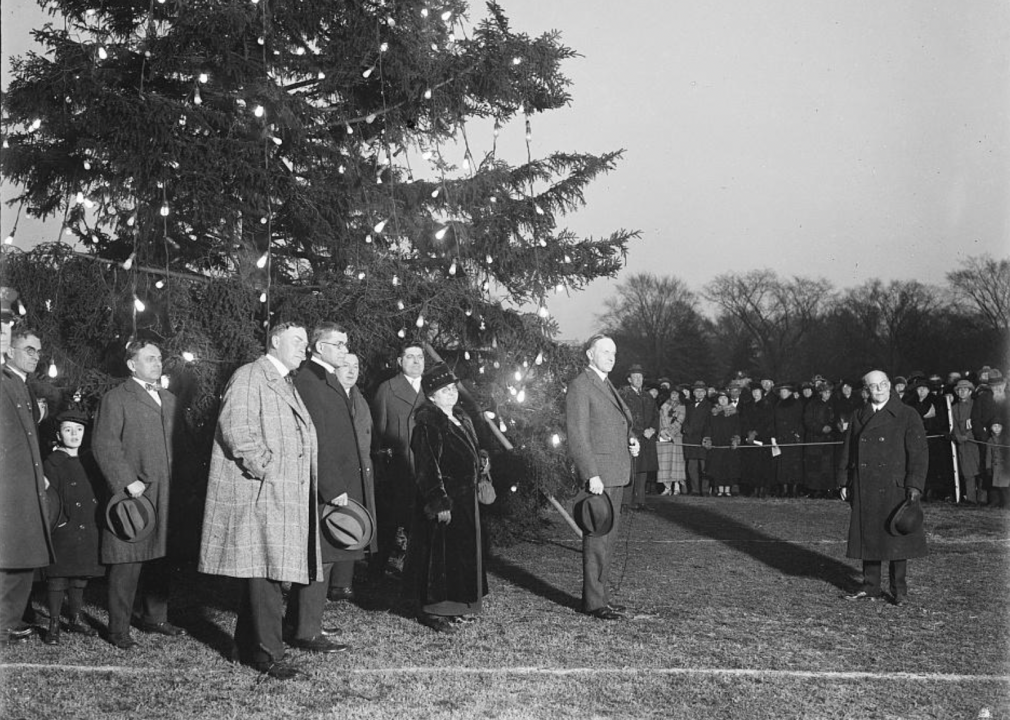 1923: First Christmas tree in the White House